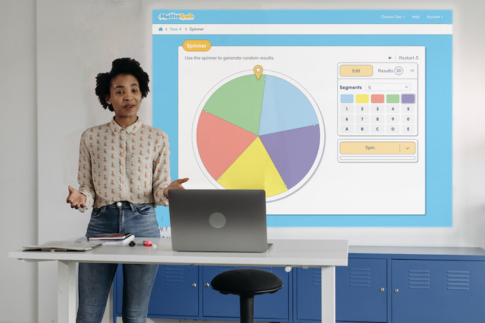 teacher presenting workshop